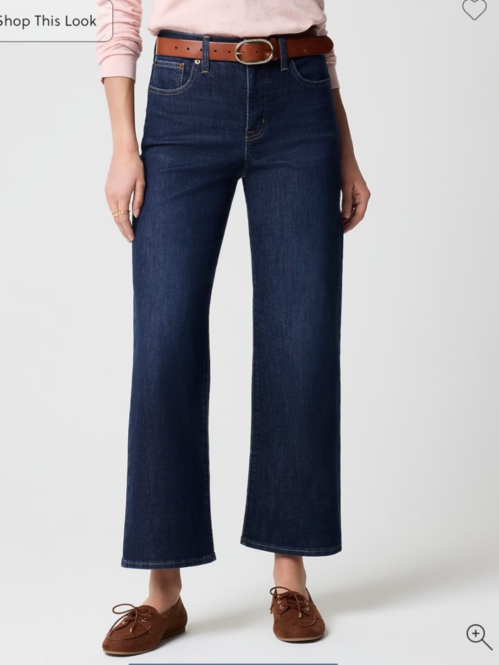J. Crew Dark Blue High-Rise Wide Leg Jeans